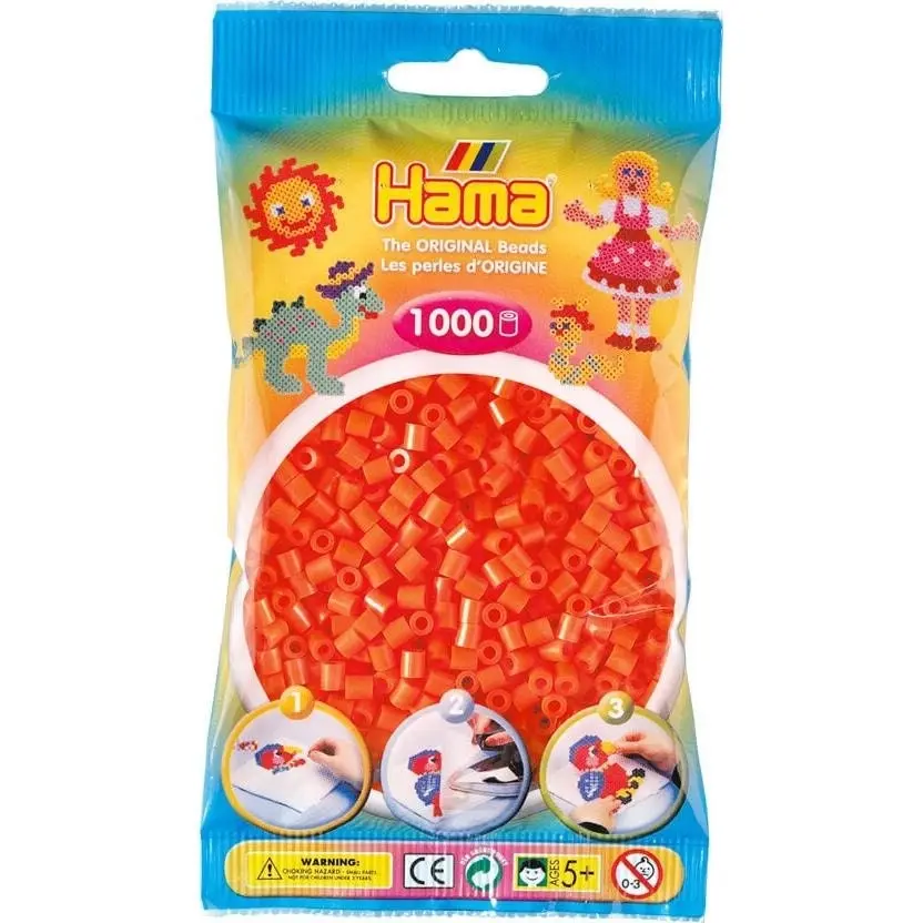 Hama - Beads 1000 Pieces Bag Orange - Gdhama