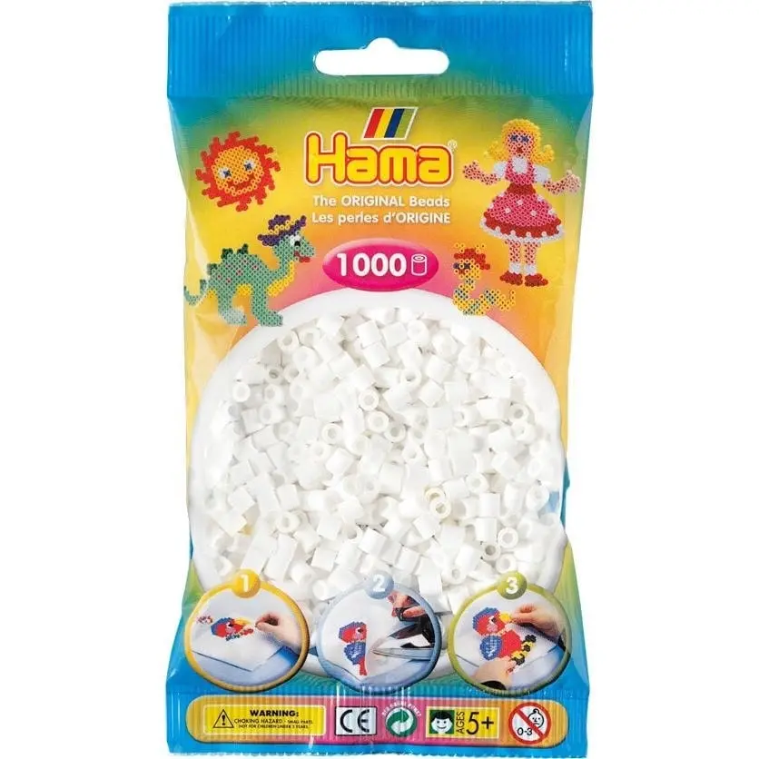 Hama - Beads 1000 Pieces Bag White - Gdhama