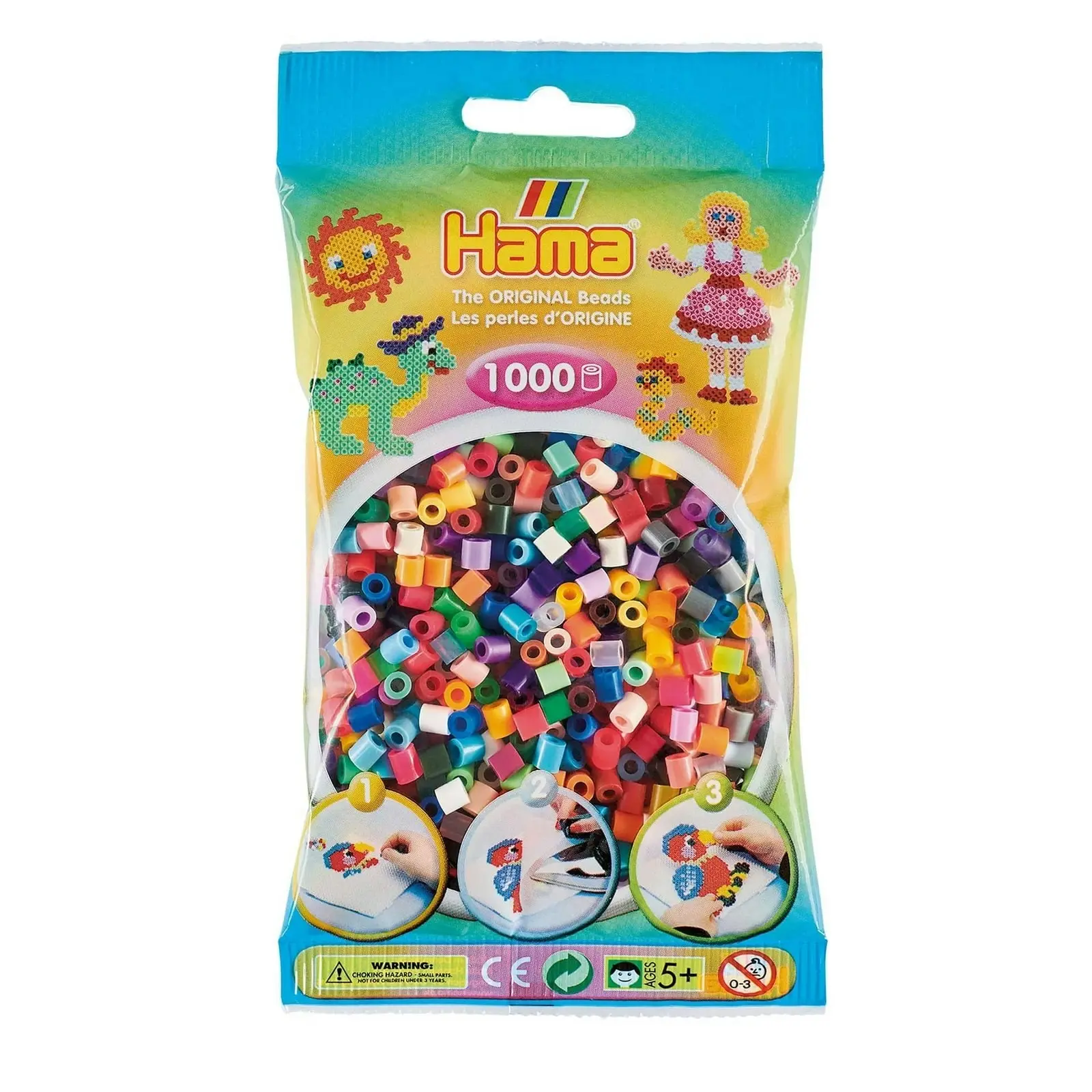 Hama - Beads 1000 Pieces Bag All Colours - Gdhama