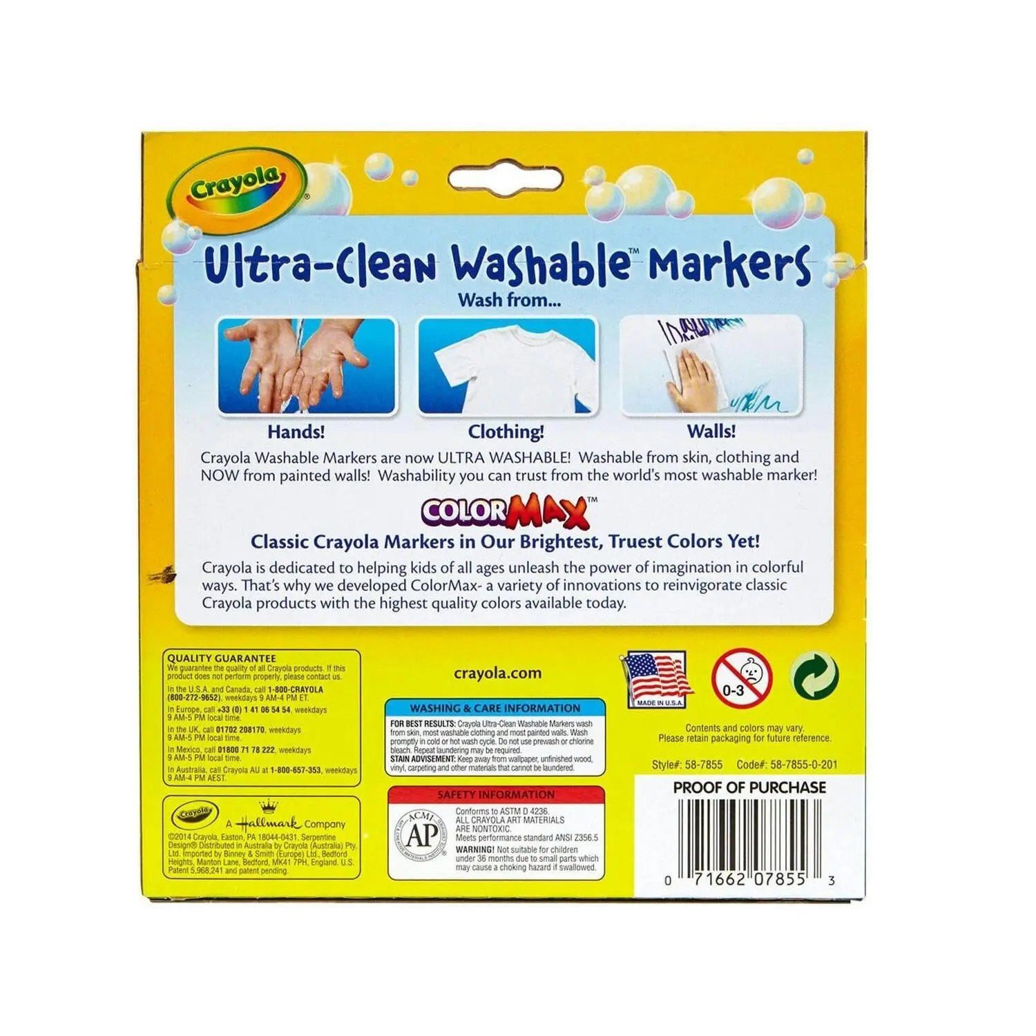 Crayola - Ultra-clean Markers Broad Line Bright 10 Count.