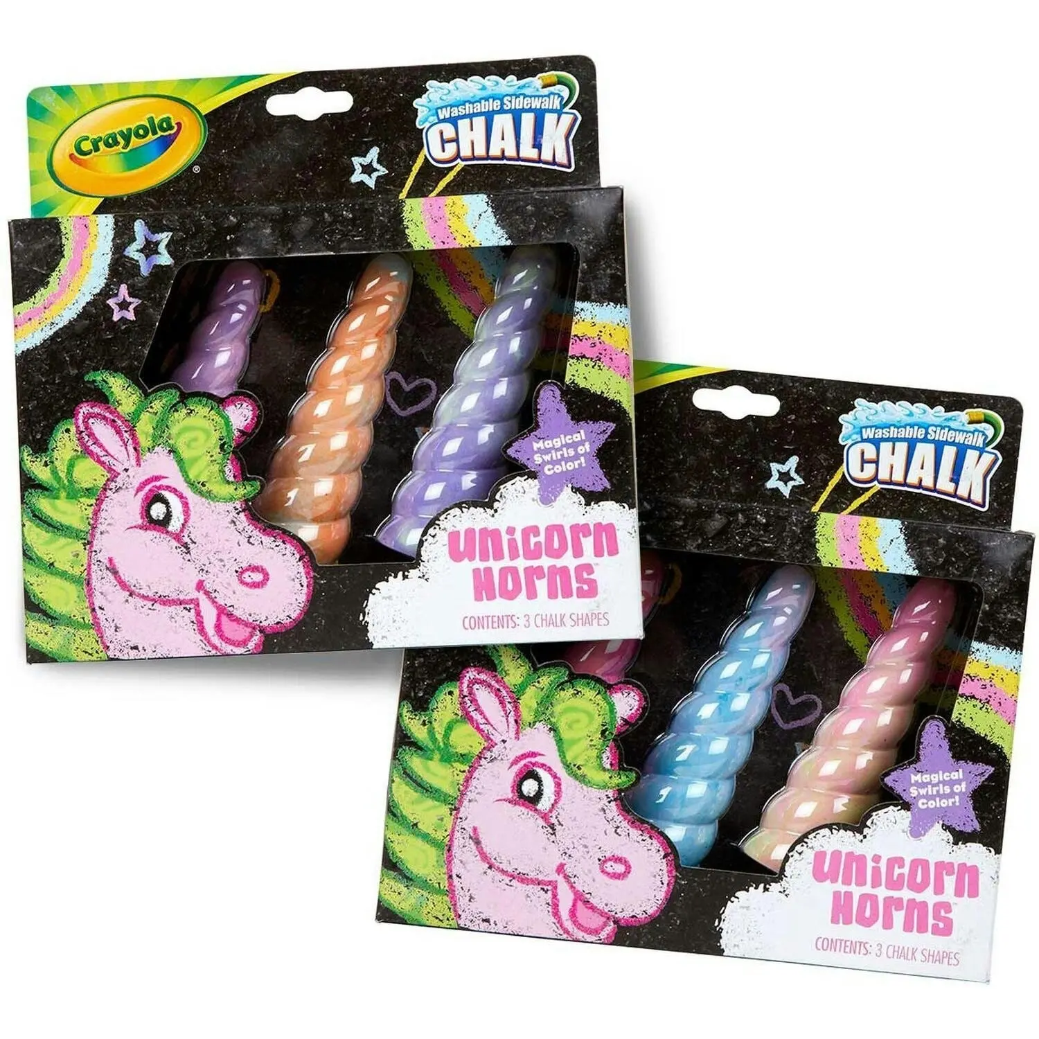 Crayola - Unicorn Sidewalk Chalk Mystery 3 Count (Assorted Styles)