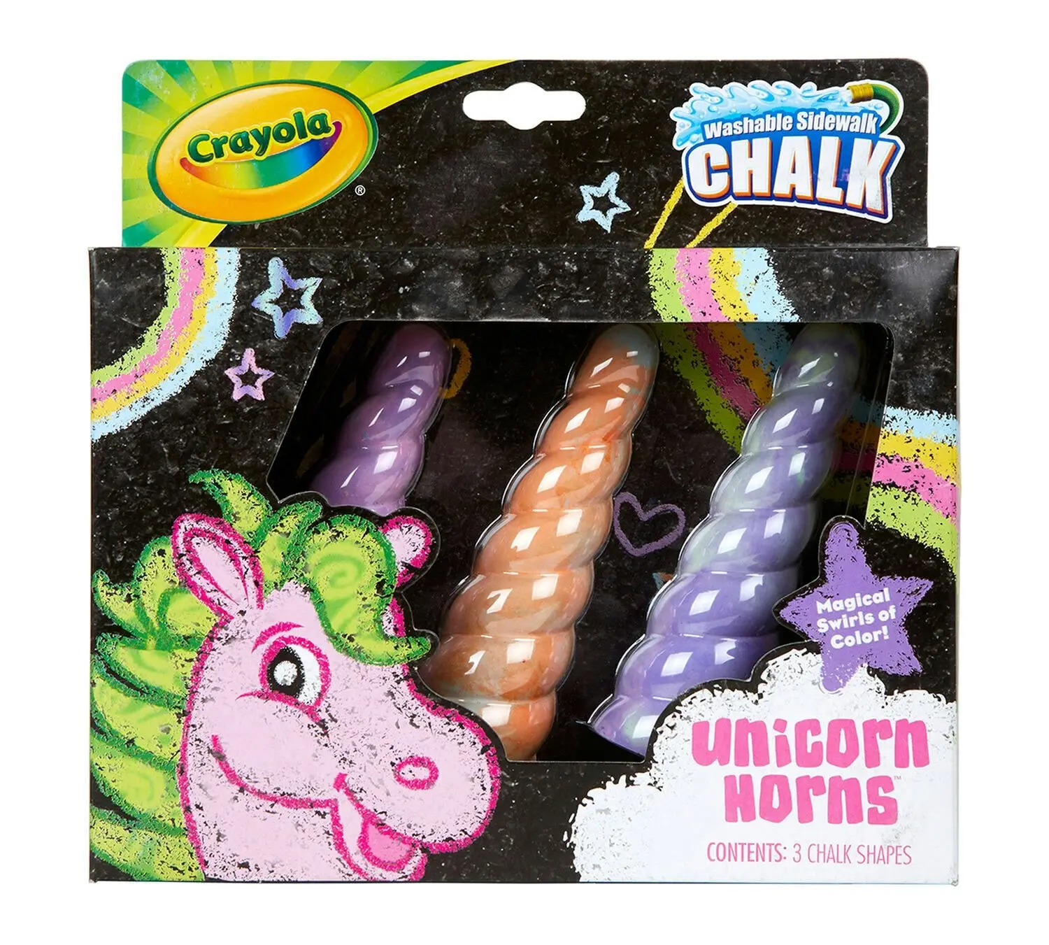 Crayola - Unicorn Sidewalk Chalk Mystery 3 Count (Assorted Styles)