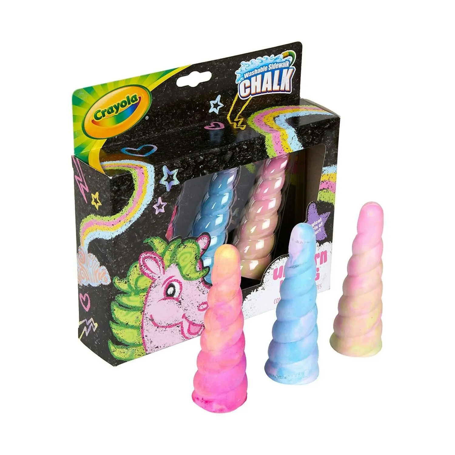 Crayola - Unicorn Sidewalk Chalk Mystery 3 Count (Assorted Styles)