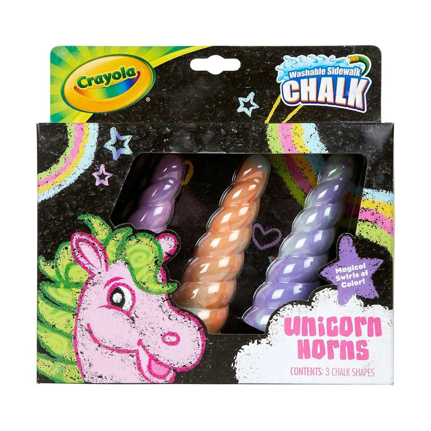 Crayola - Unicorn Sidewalk Chalk Mystery 3 Count (Assorted Styles)