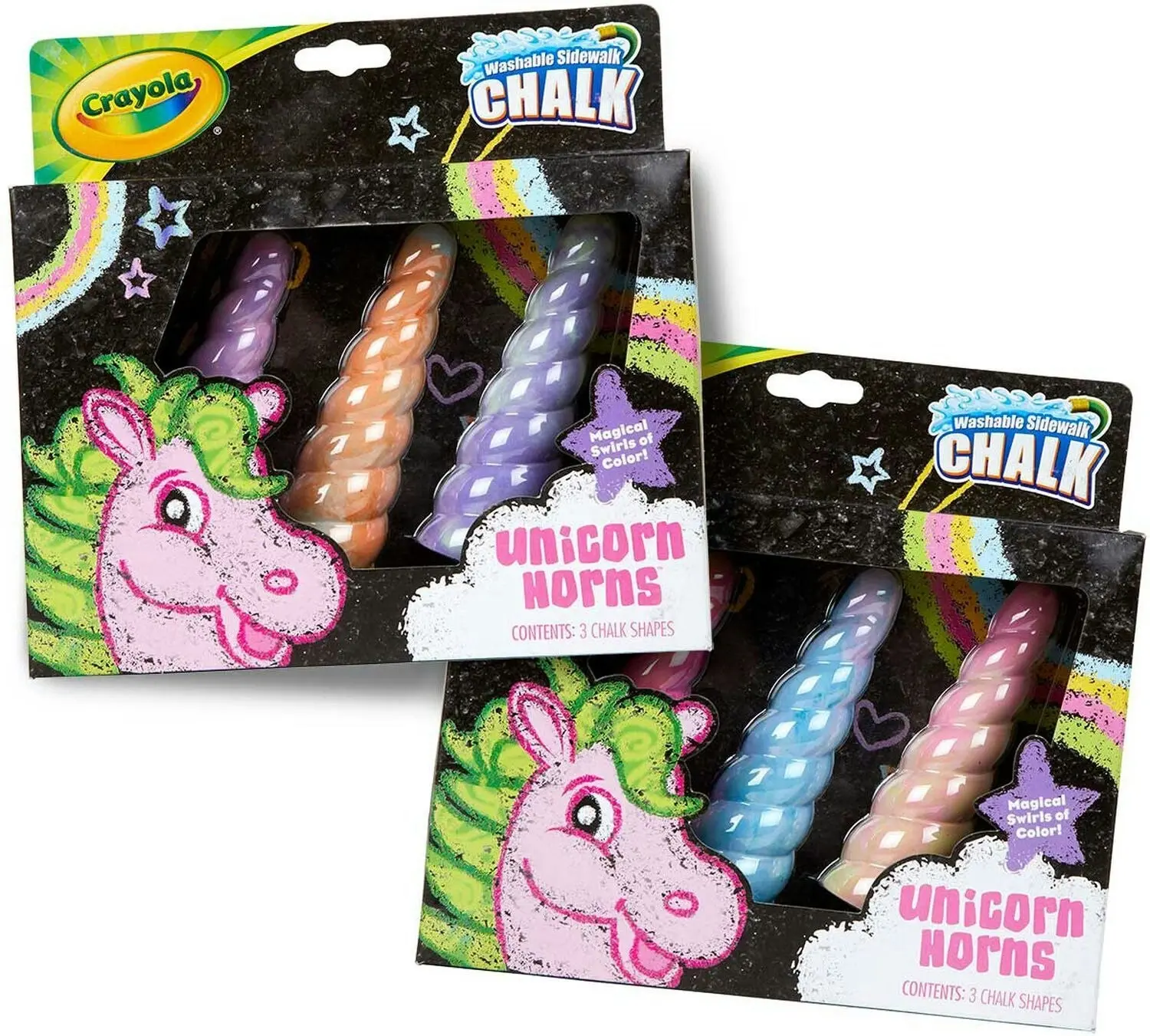 Crayola - Unicorn Sidewalk Chalk Mystery 3 Count (Assorted Styles)