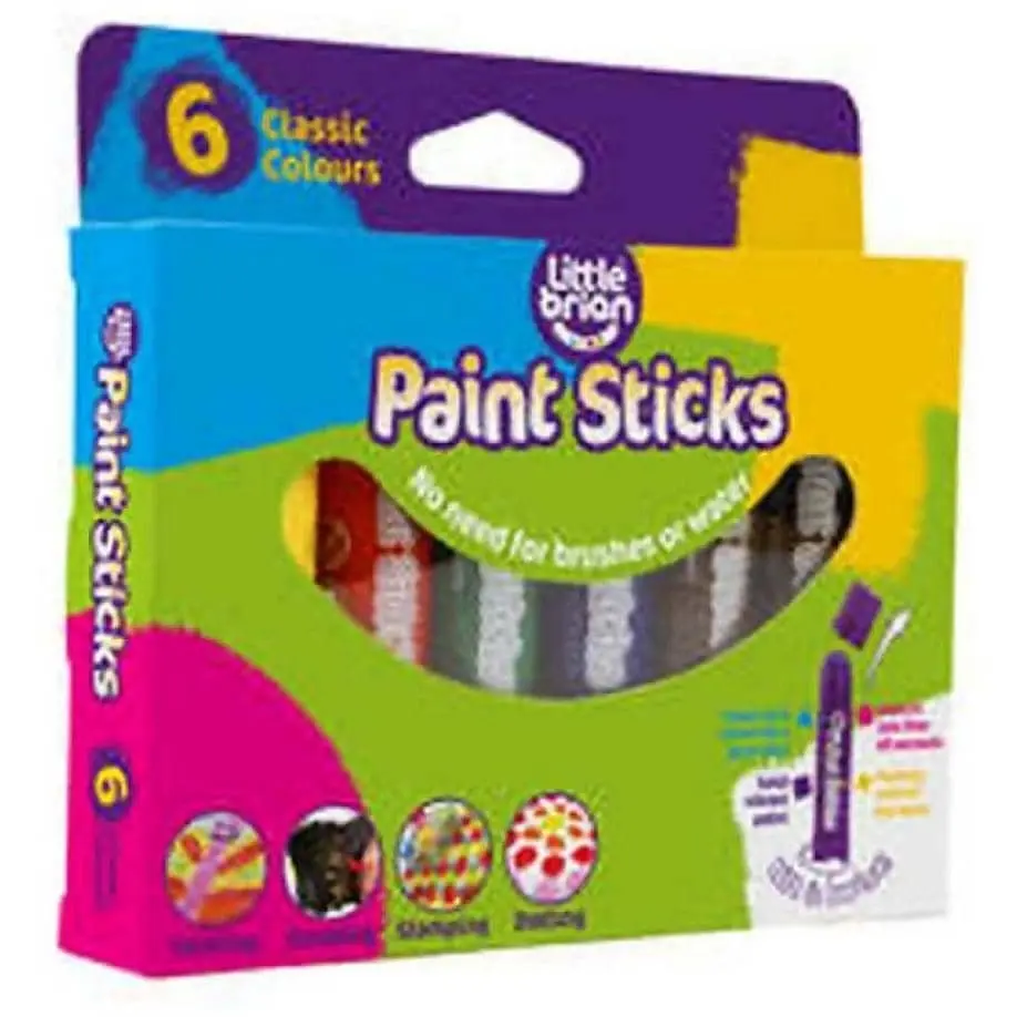 Little Brian - Paint Sticks Classic Colours 6 Pack