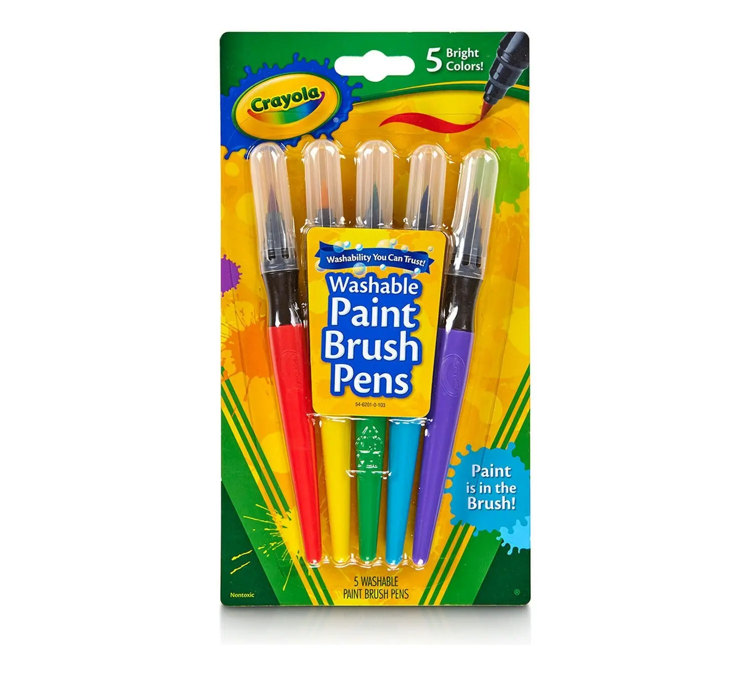 Crayola - Paint Brush Pens Classic 5 Count