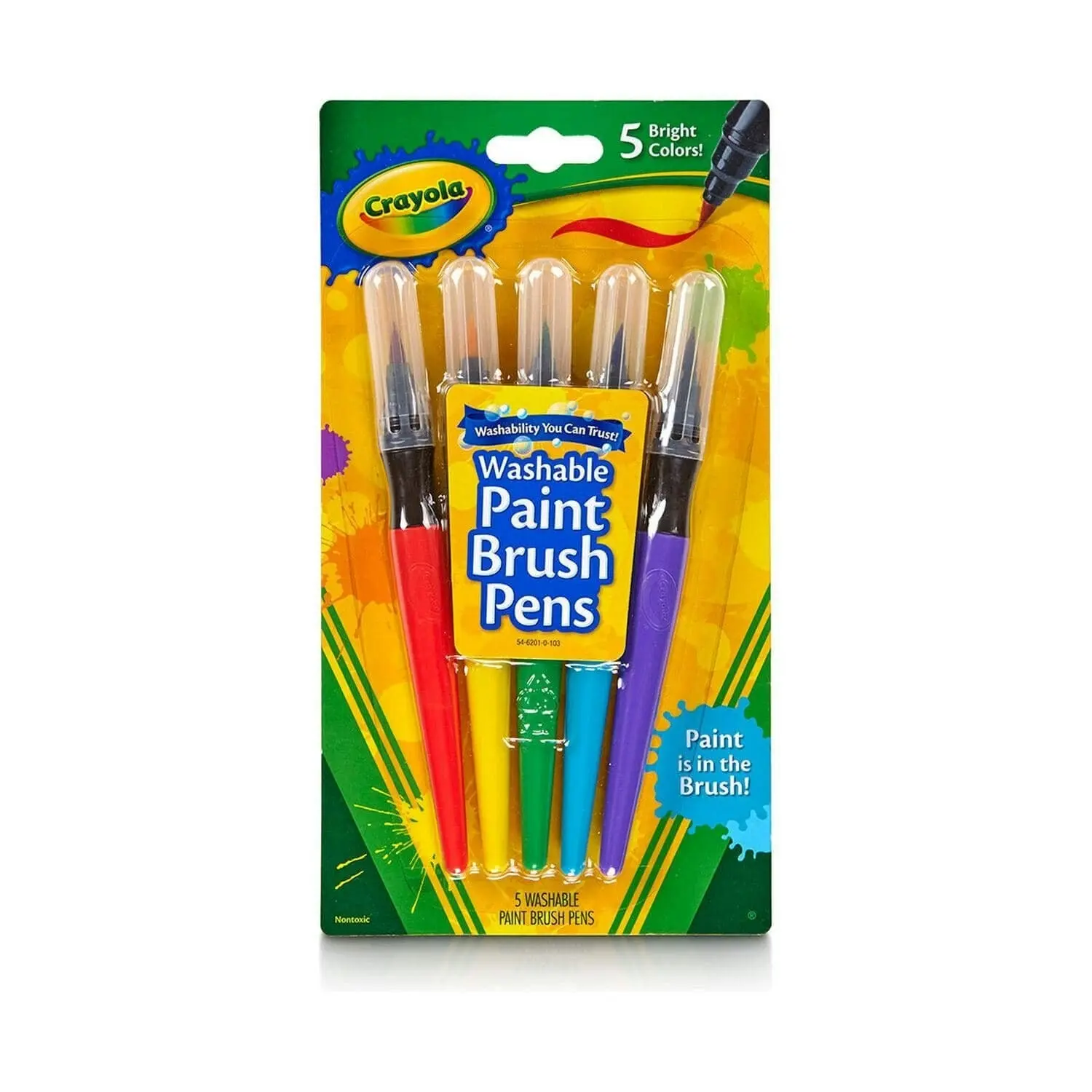 Crayola - Paint Brush Pens Classic 5 Count