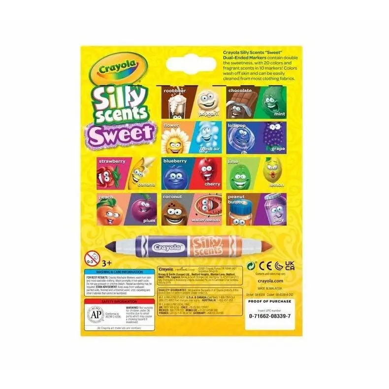 Crayola - Silly Scents Sweet Dual-ended Markers 10 Count