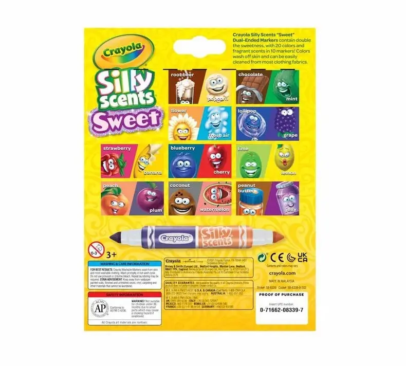 Crayola - Silly Scents Sweet Dual-ended Markers 10 Count