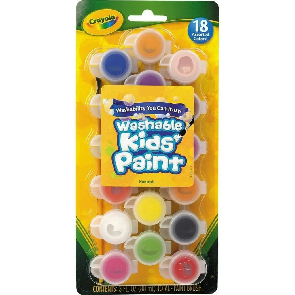 Crayola Kids Poster Paints 18 Pack With Brush