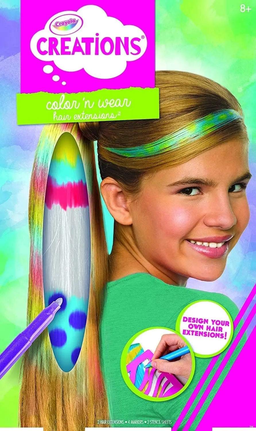 Crayola Color N Wear Hair Extensions Craft Crayola