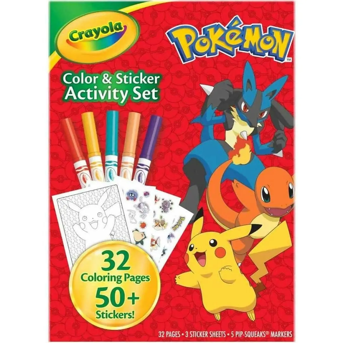 Crayola - Pokemon Colour And Sticker Activity Set With Markers