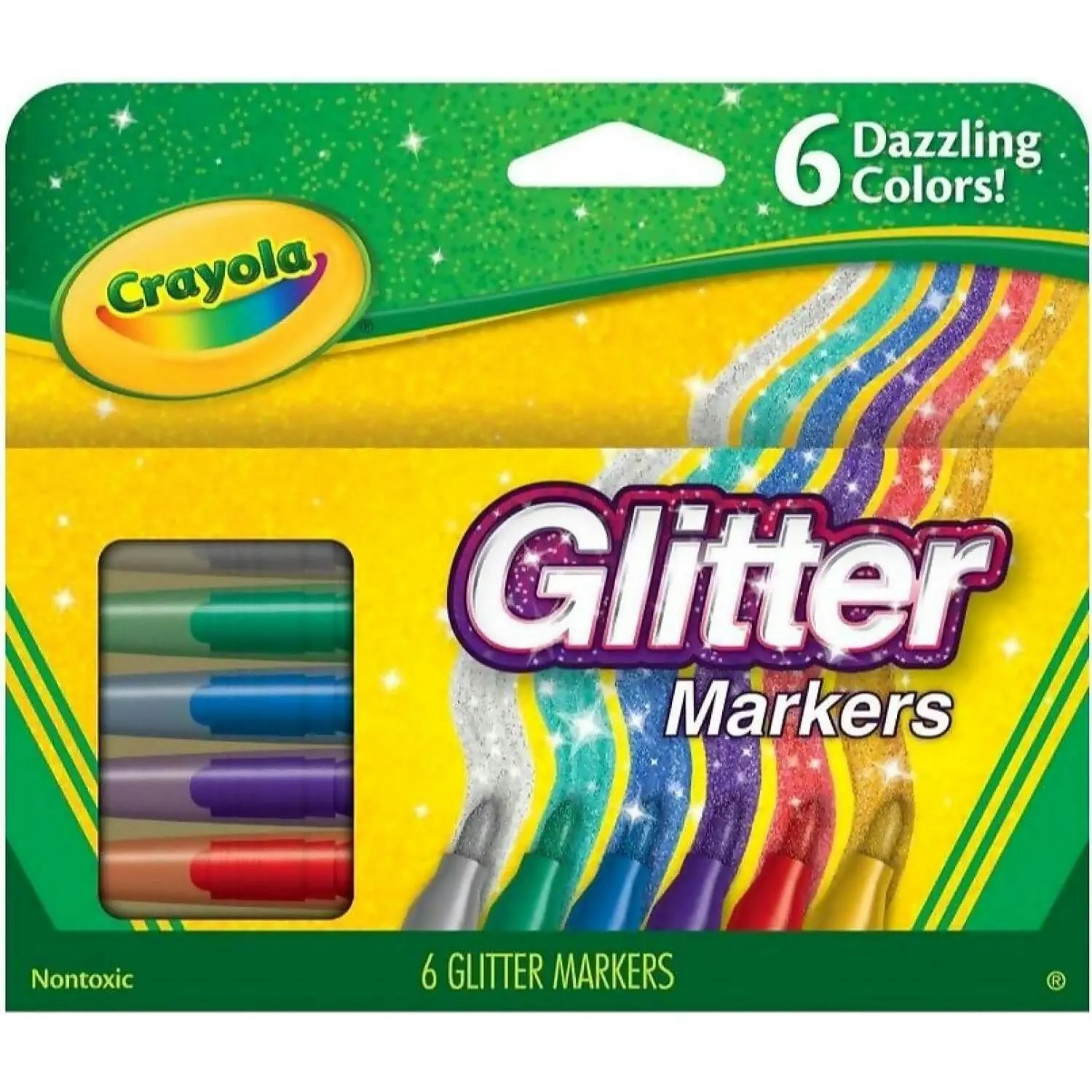 Crayola - Glitter Marker 6pk