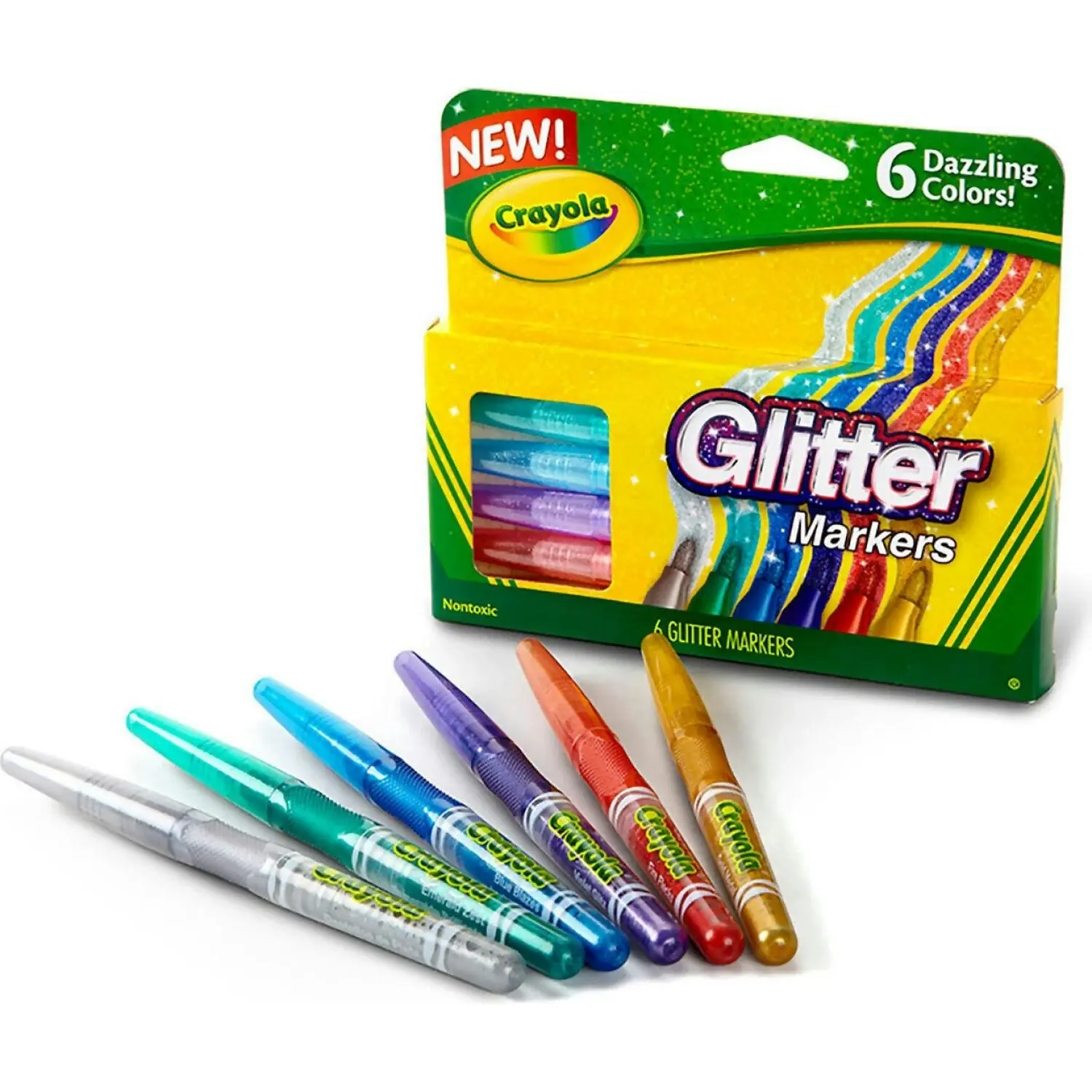 Crayola - Glitter Marker 6pk