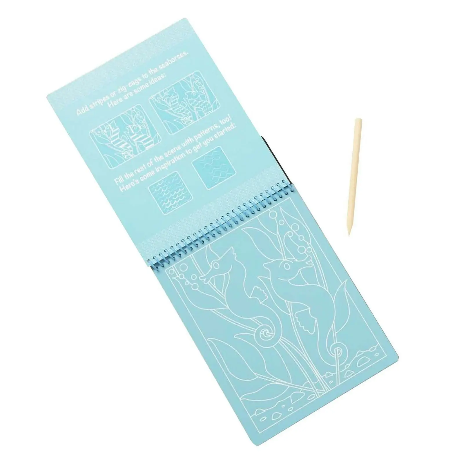 Melissa & Doug - On The Go Scratch Art Color Reveal Pad - Sea Life