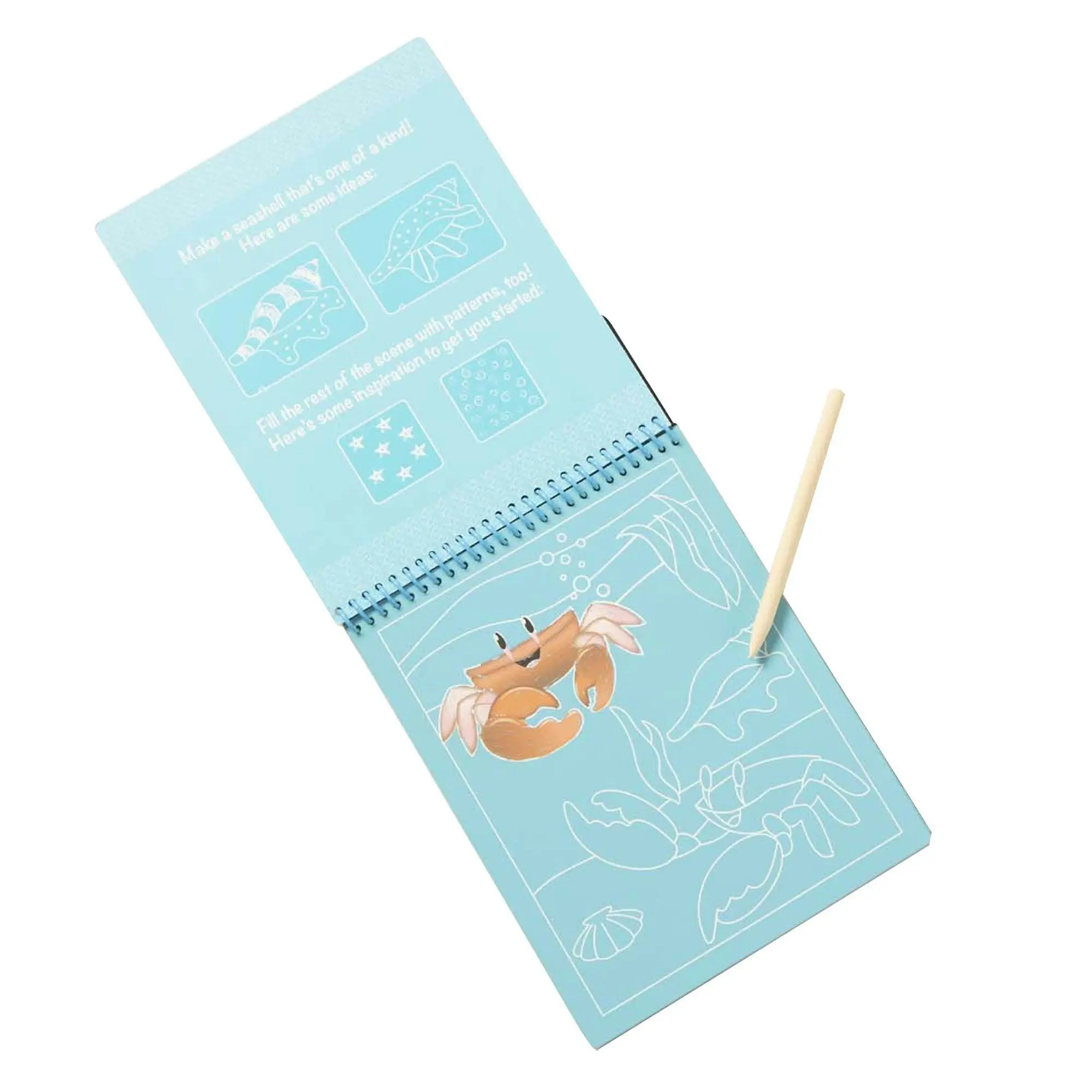 Melissa & Doug - On The Go Scratch Art Color Reveal Pad - Sea Life