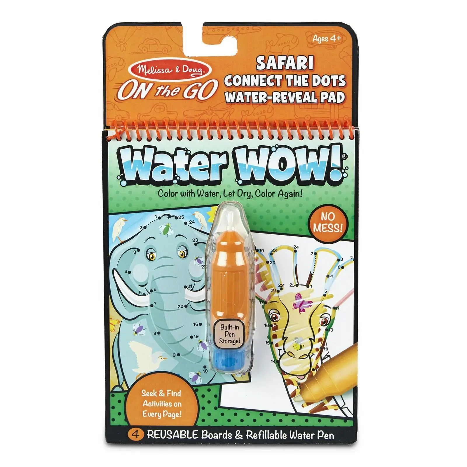 Melissa & Doug - Water Wow! Connect The Dots Safari - On The Go Travel Activity