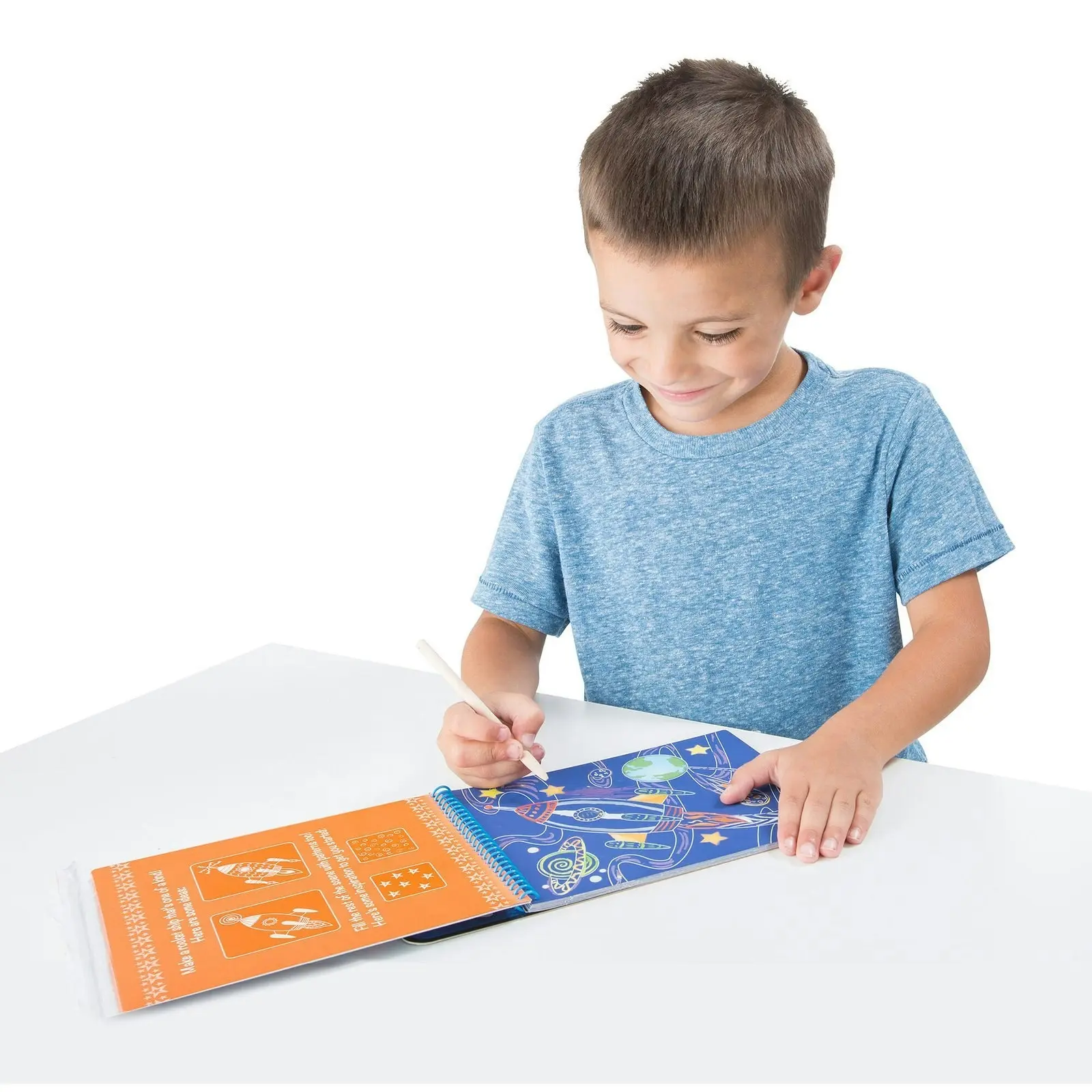 Melissa & Doug - On The Go Scratch Art Color Reveal Pad - Vehicles