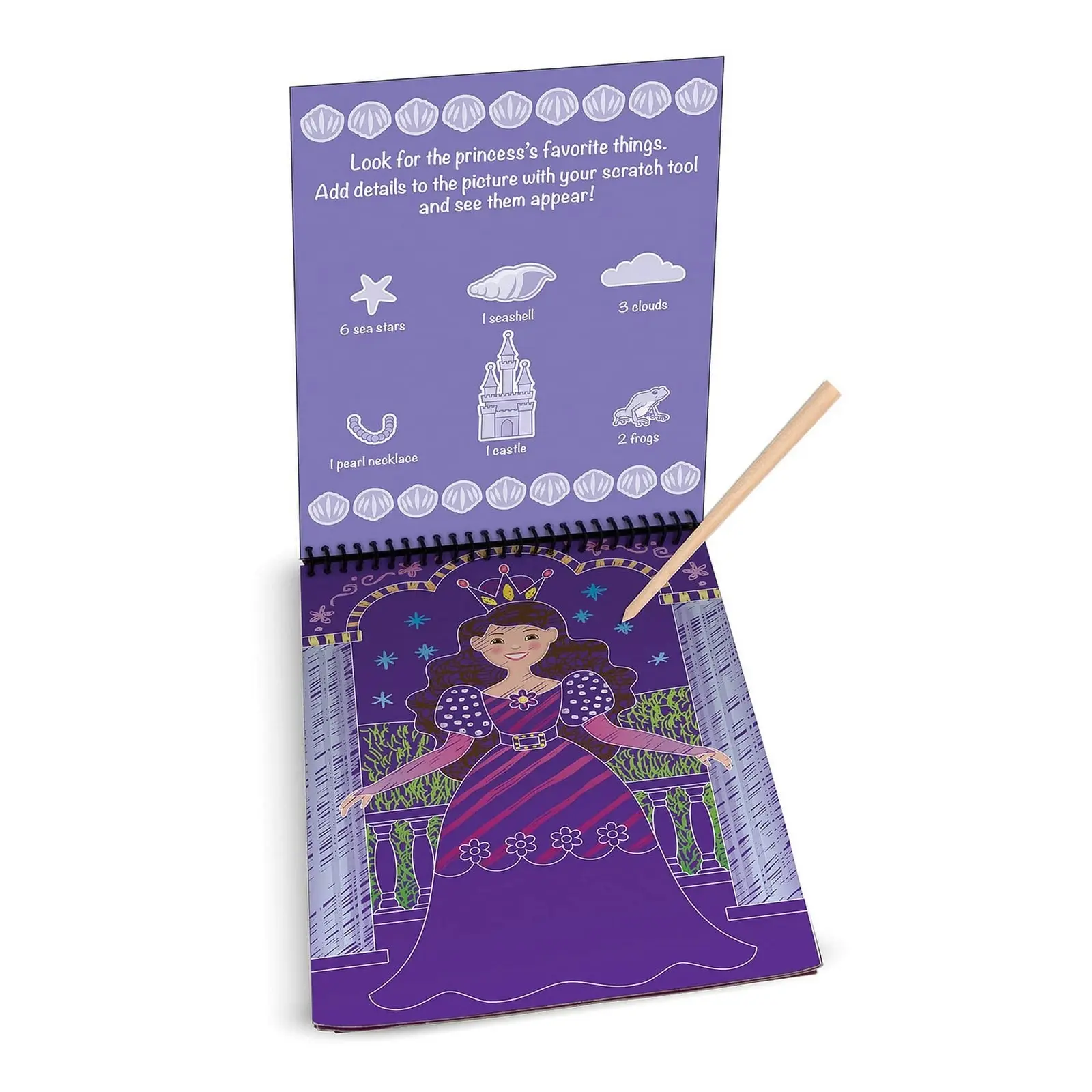 Melissa & Doug - On The Go Scratch Art Color Reveal Pad - Fairy Tales