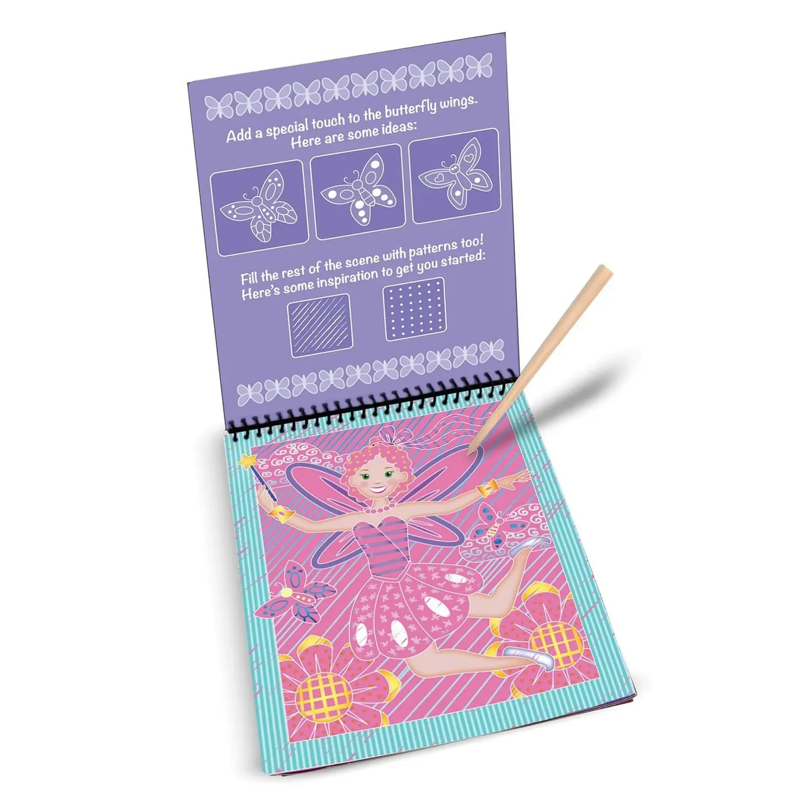 Melissa & Doug - On The Go Scratch Art Color Reveal Pad - Fairy Tales