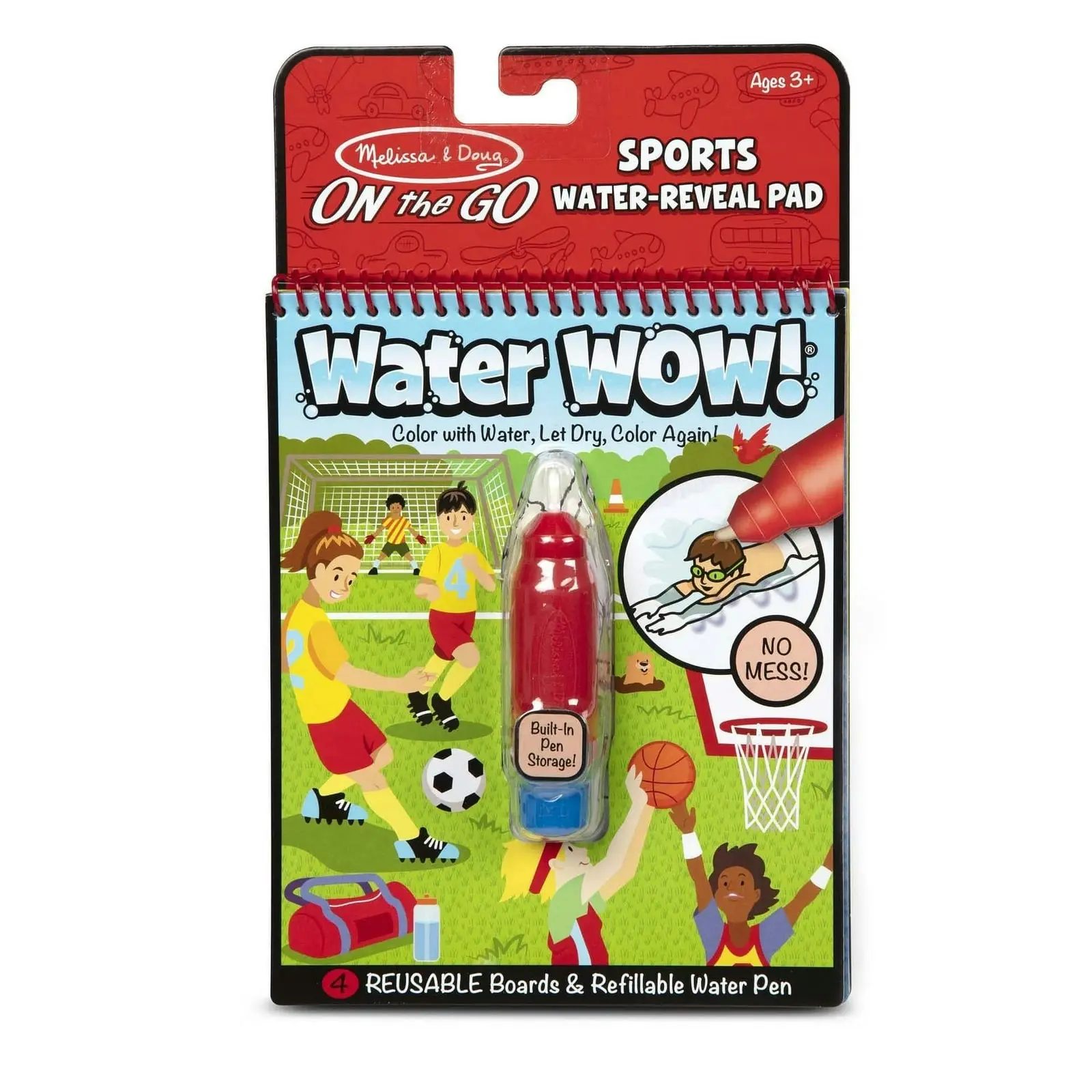 Melissa & Doug - Water Wow! Sports Water-reveal Pad - On The Go Travel Activity