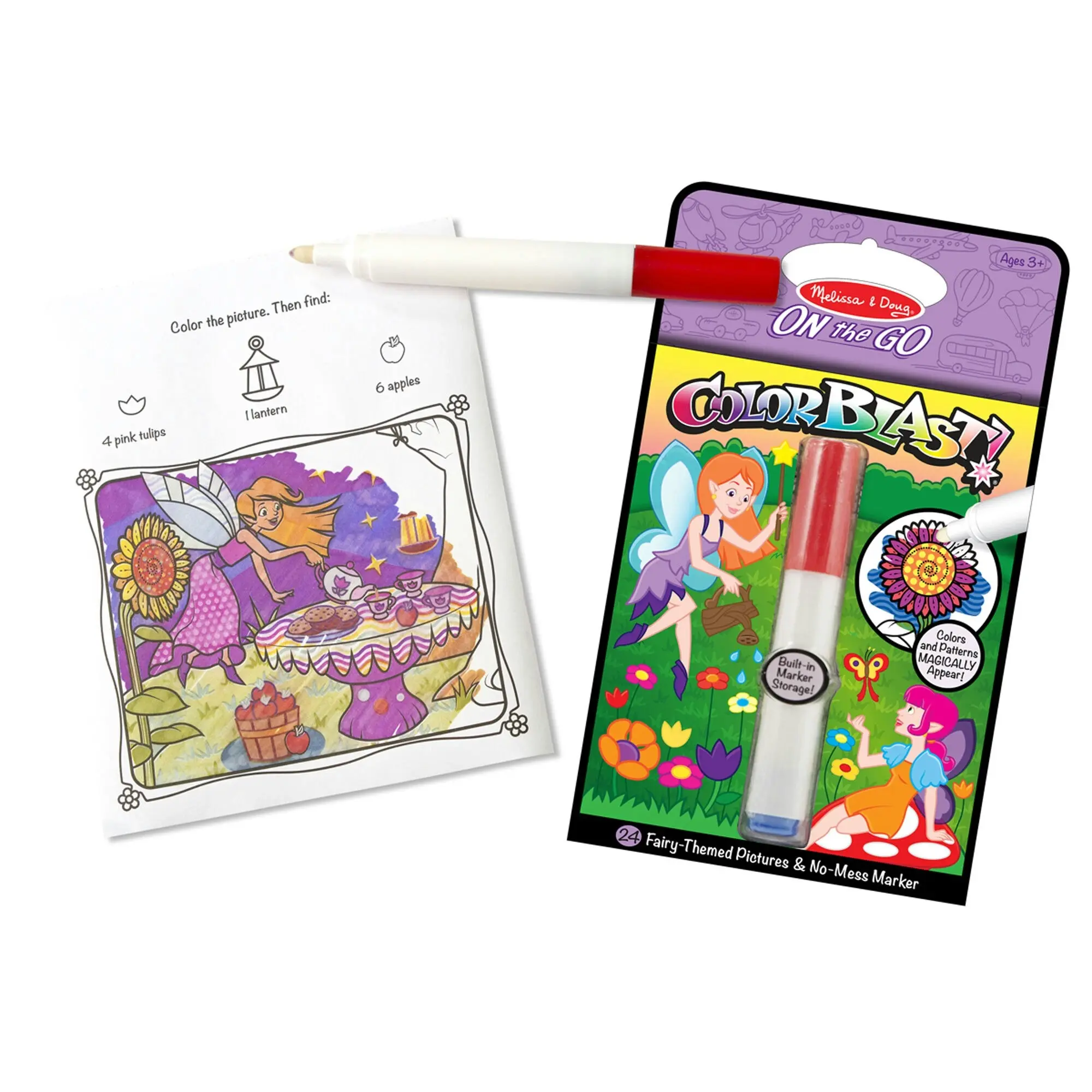 Melissa & Doug - On The Go Colorblast No-mess Colouring Pad - Fairies