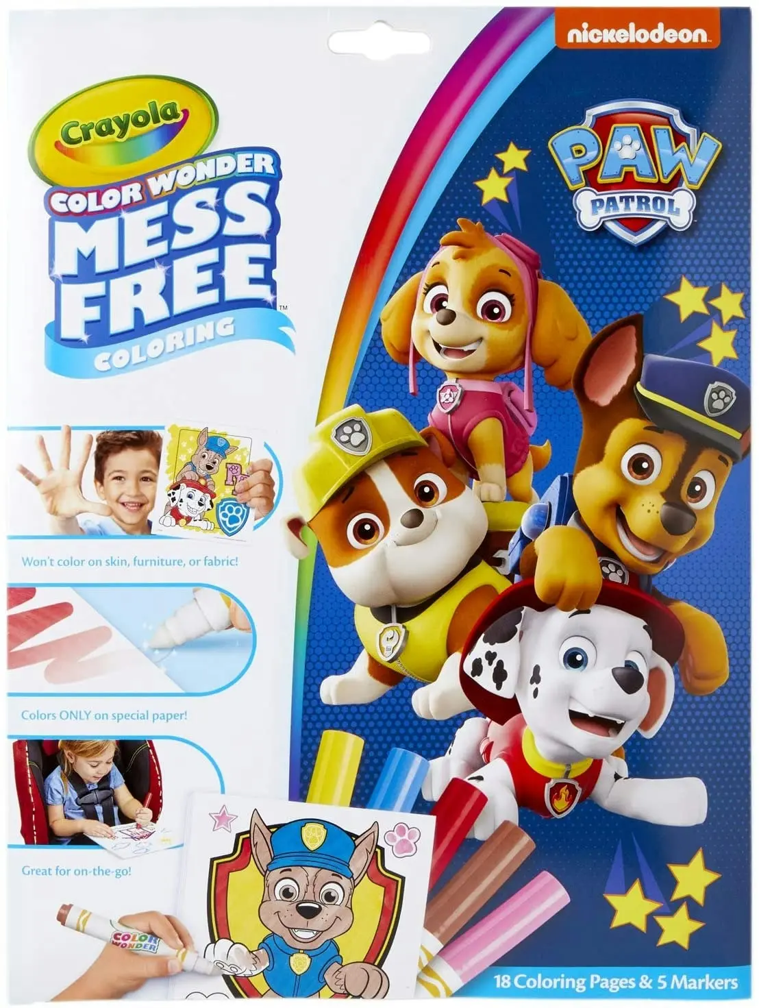 Paw Patrol - Colour Wonder Set - Mess Free Colouring Pages & Markers - Crayola