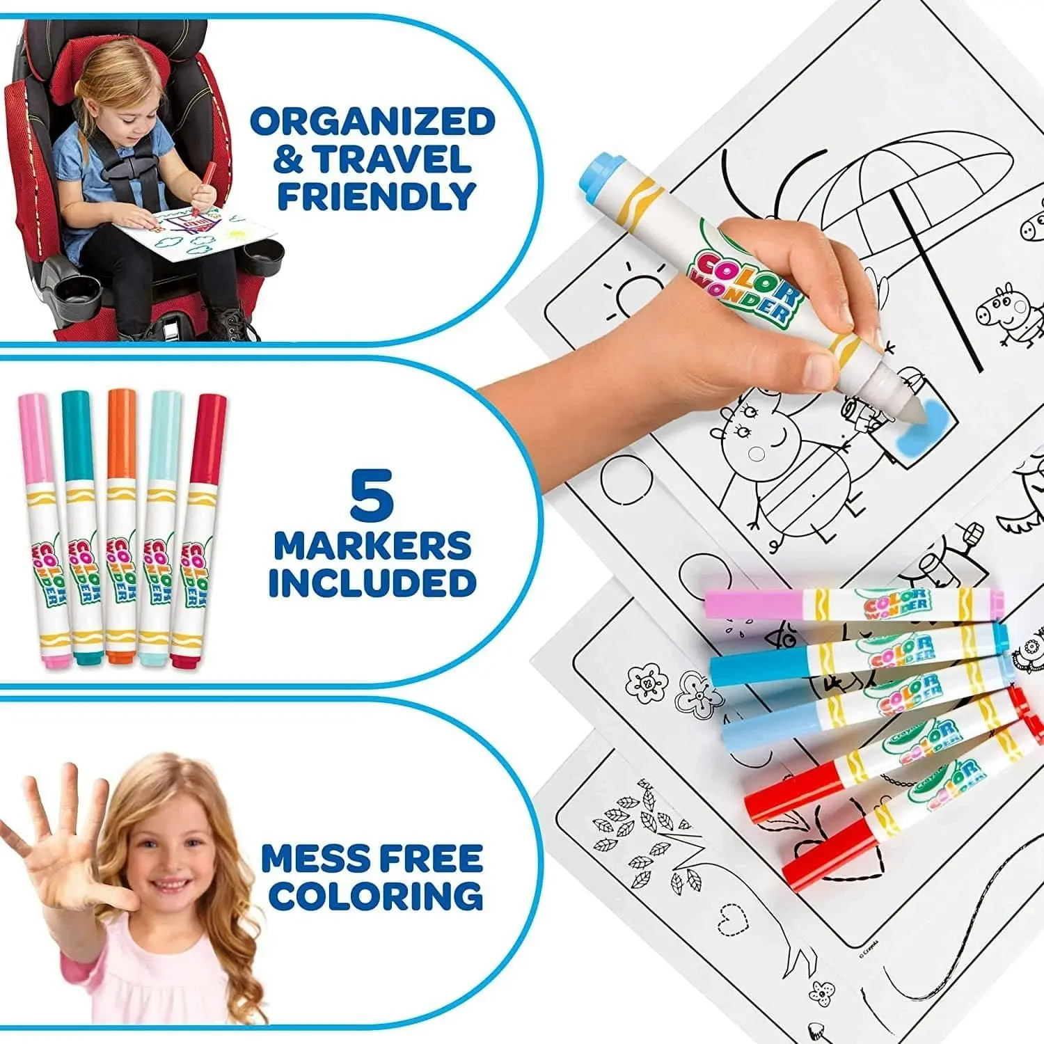 Crayola Peppa Pig Colour Wonder Set - Colouring Pages & Markers