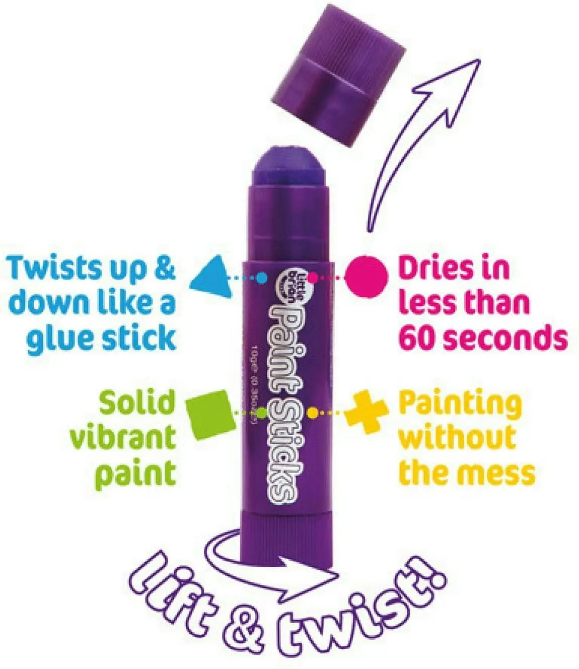 Little Brian Paint Sticks (pack Of 12)