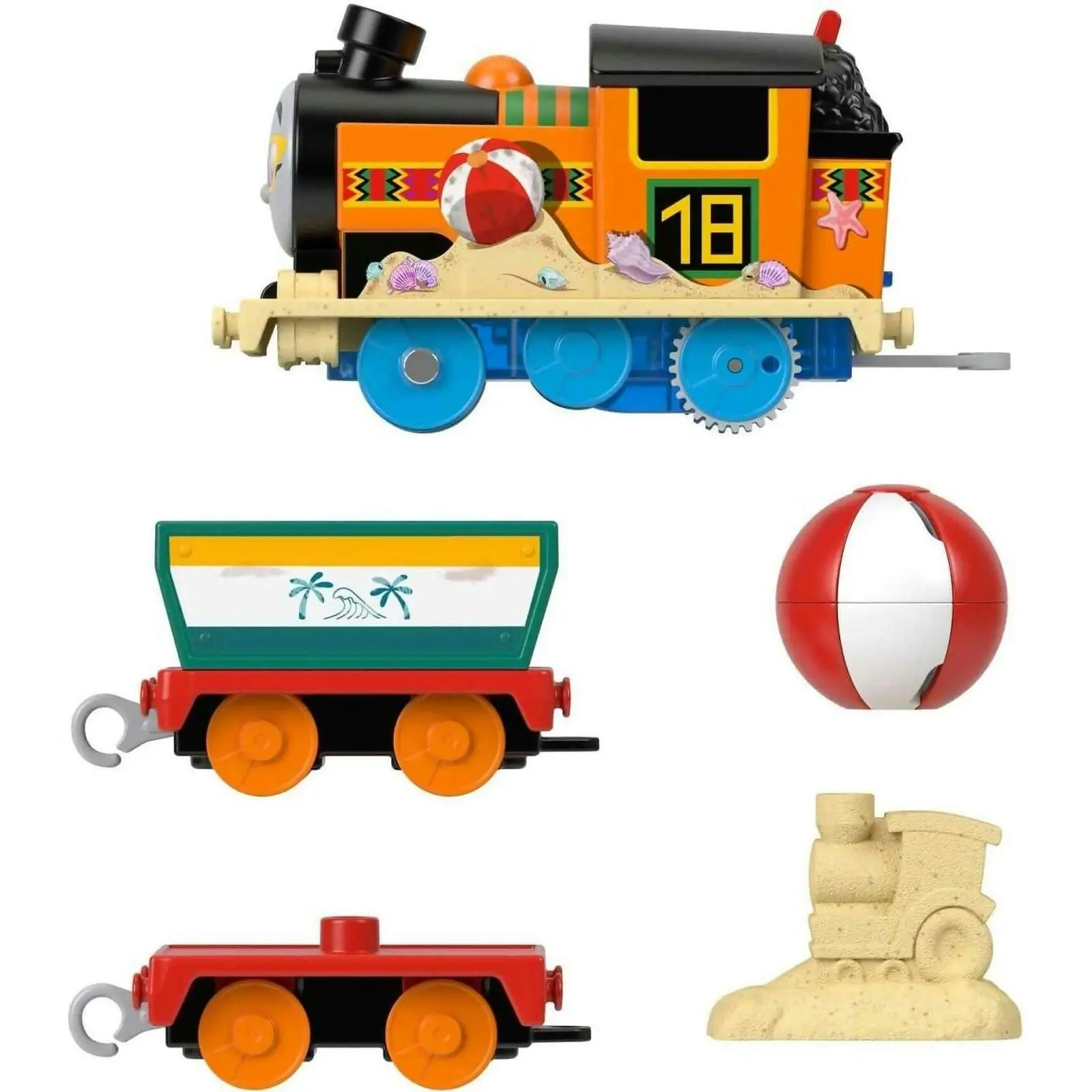 Fisher-price - Thomas And Friends Beachy Nia Toy Train Motorized Engine With Cargo Preschool Toys