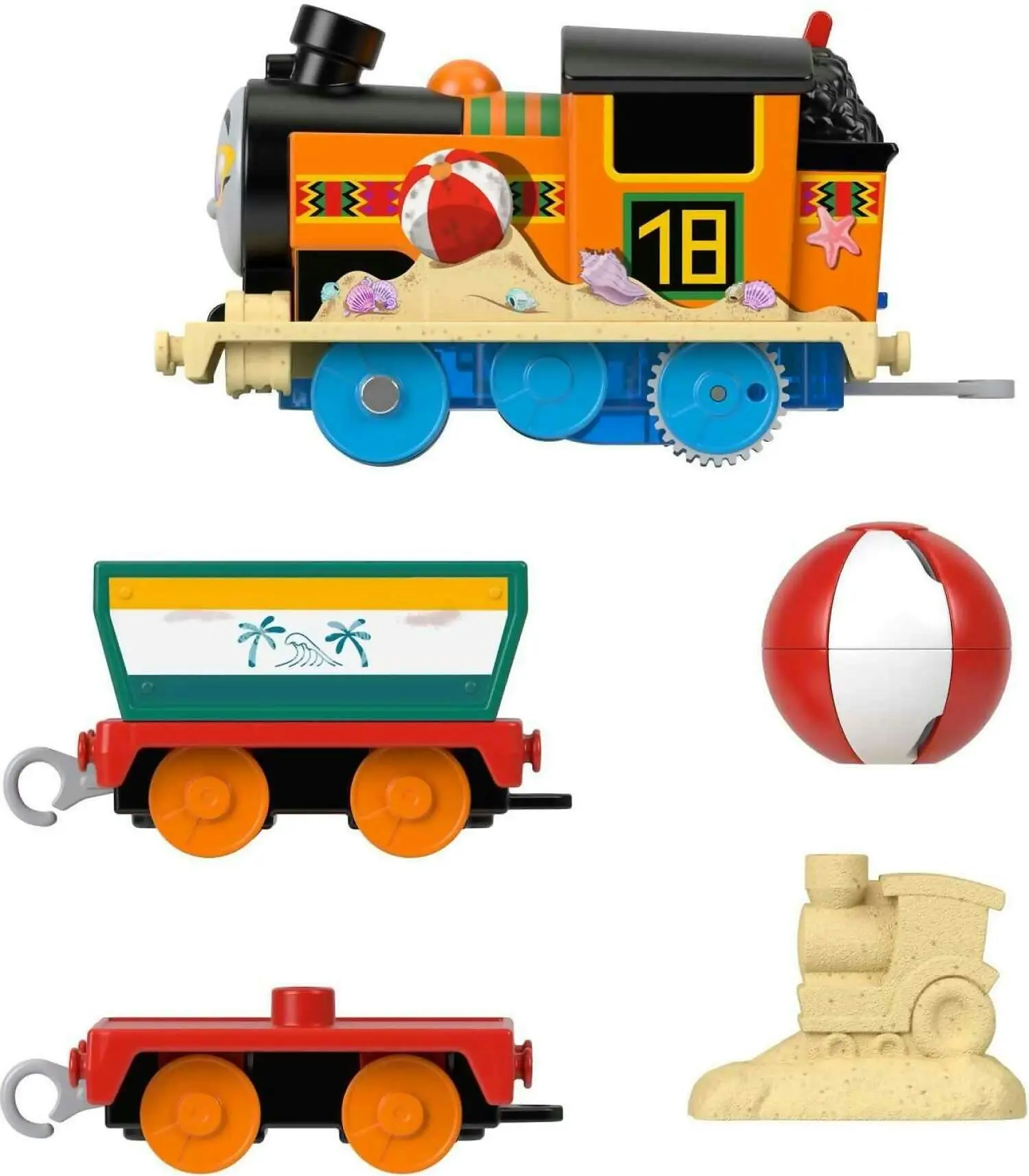 Fisher-price - Thomas And Friends Beachy Nia Toy Train Motorized Engine With Cargo Preschool Toys