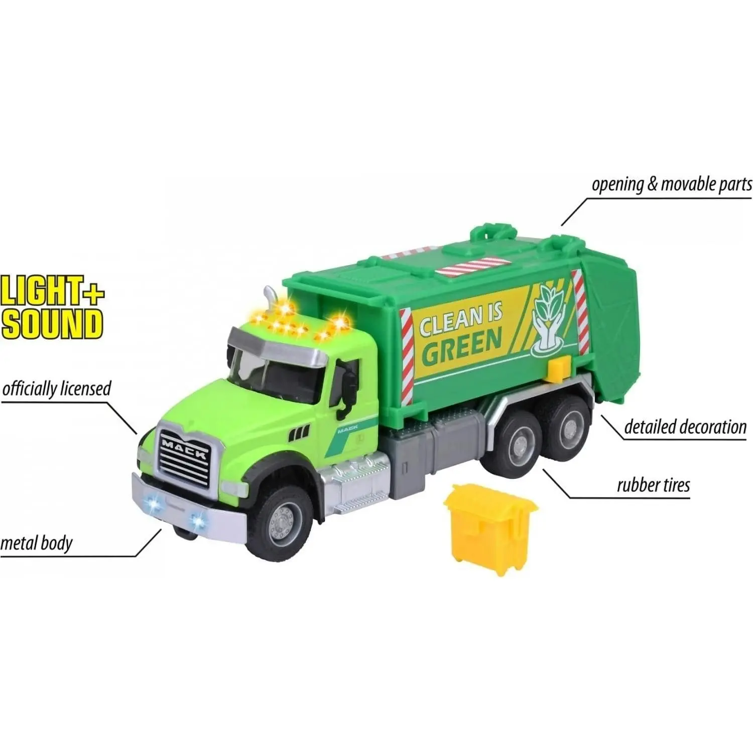 Majorette - Mack Granite Garbage Truck