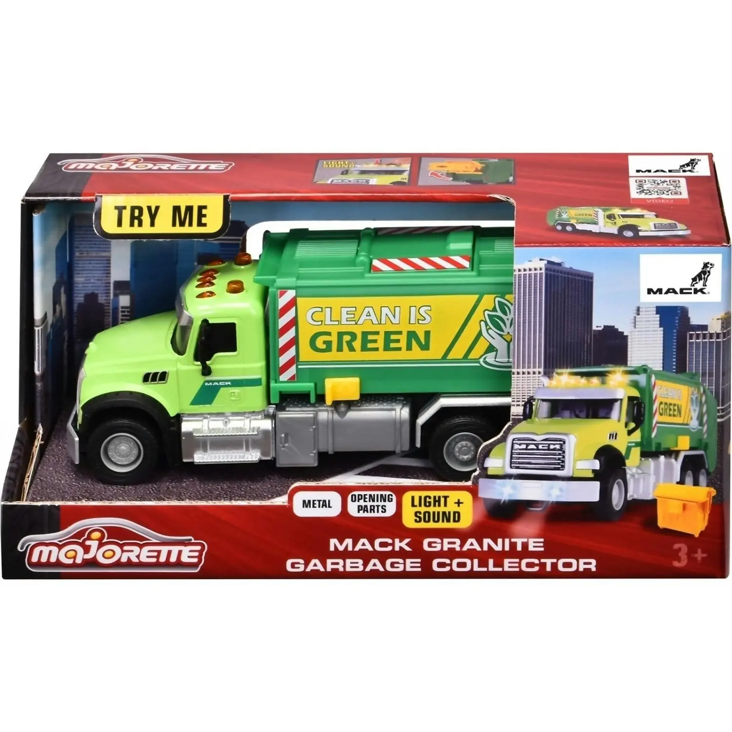 Majorette - Mack Granite Garbage Truck