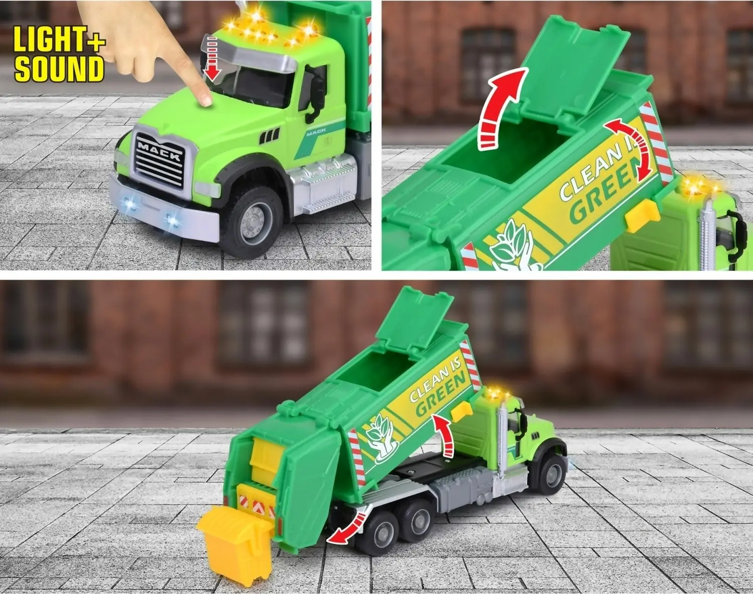 Majorette - Mack Granite Garbage Truck