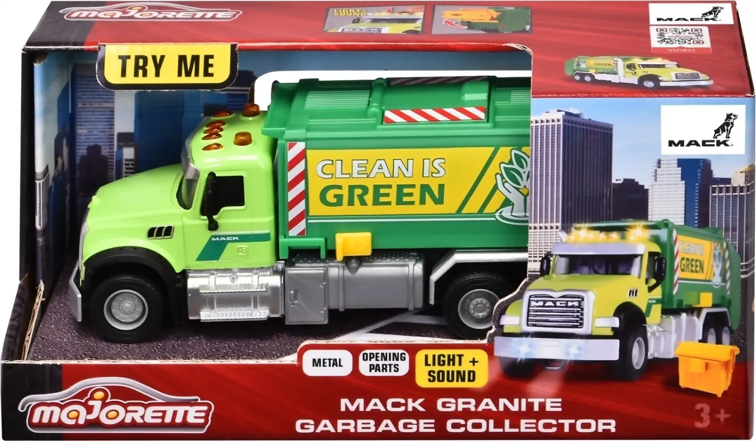 Majorette - Mack Granite Garbage Truck