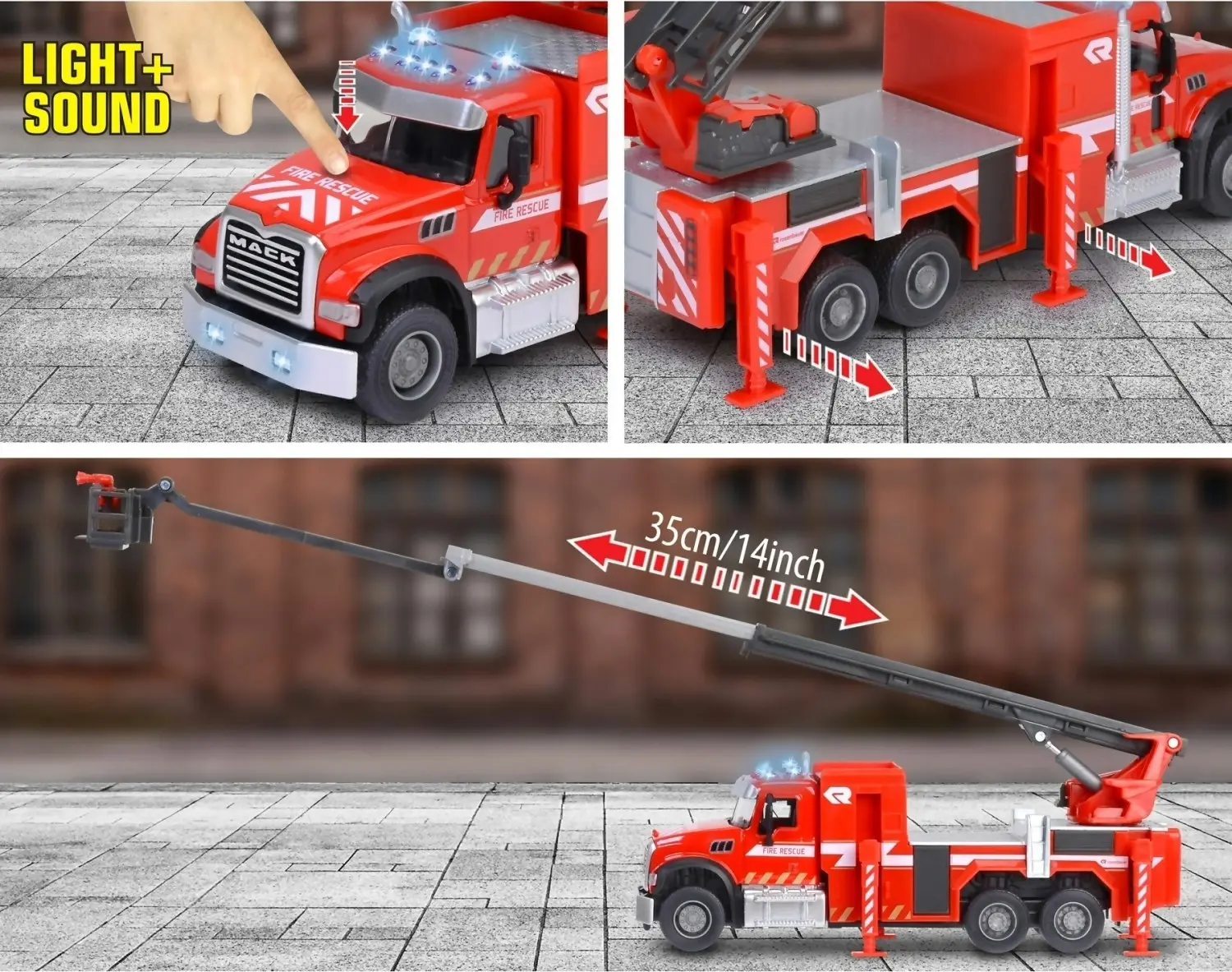 Majorette - Mack Granite Fire Truck