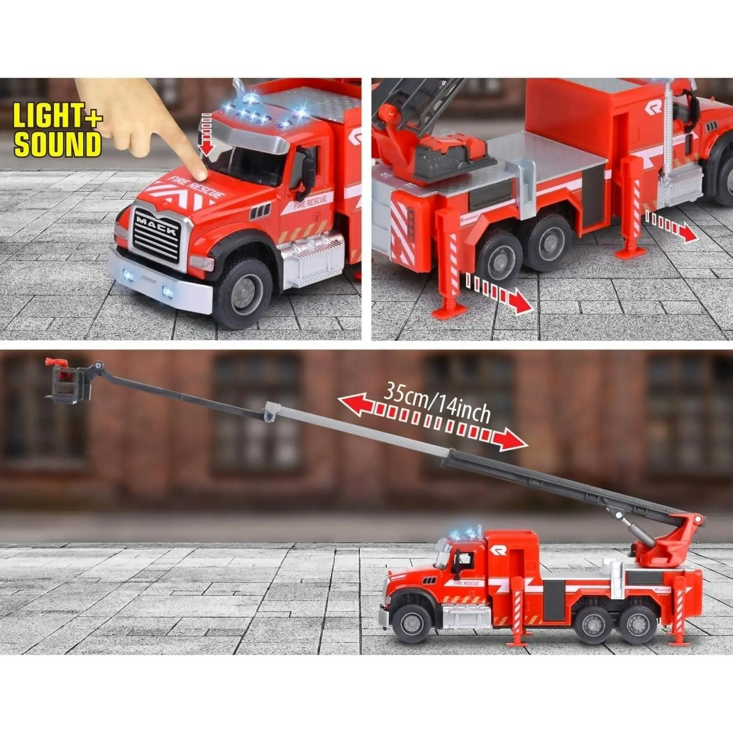 Majorette - Mack Granite Fire Truck