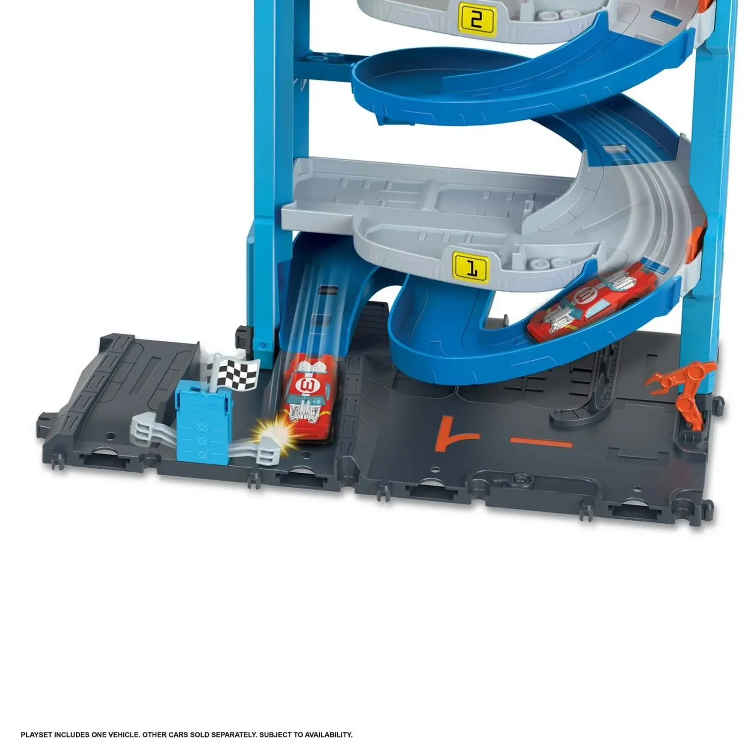 Hot Wheels® - City Transforming Race Tower Playset Track Set With 1 Toy Car