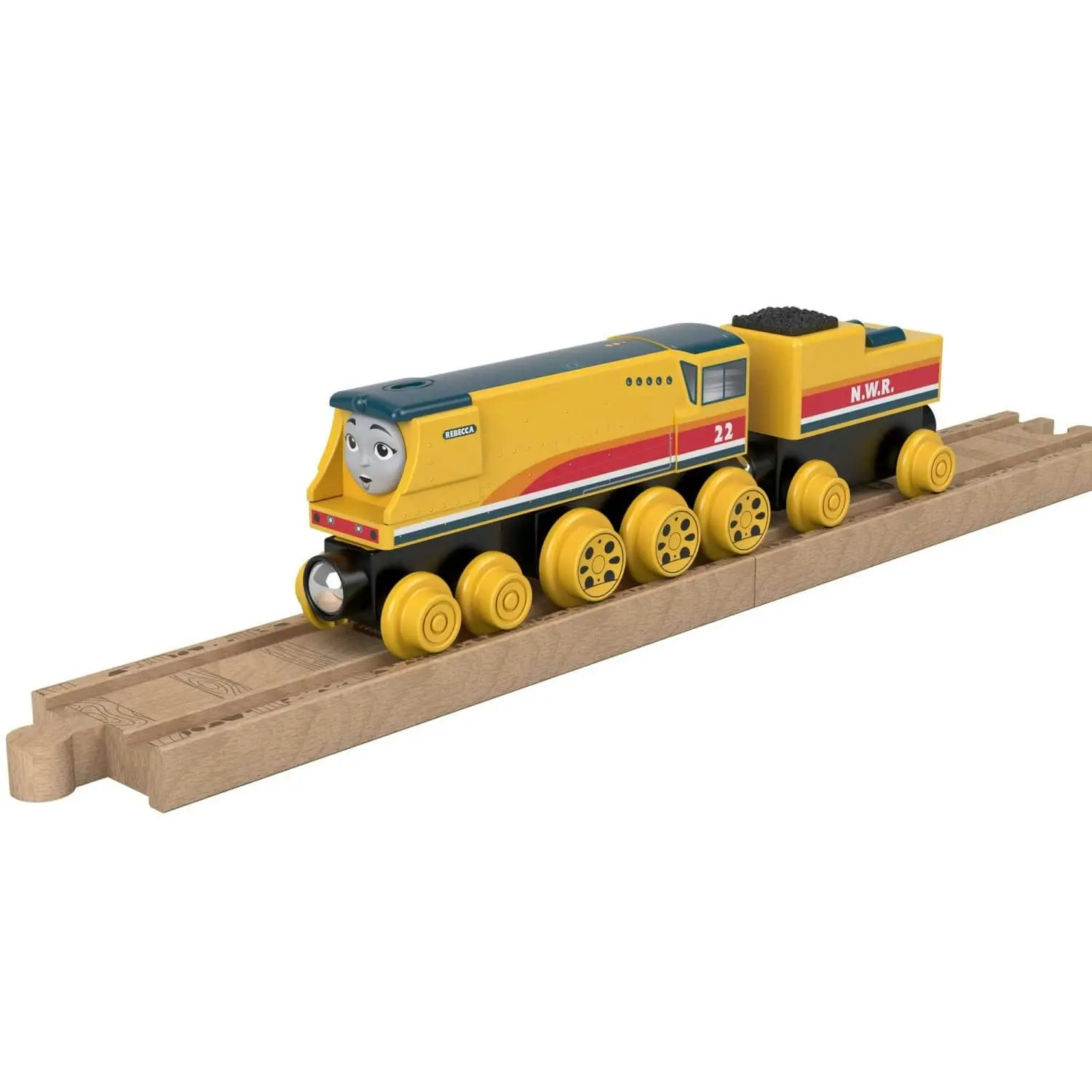 Thomas & Friends Wooden Railway Rebecca Train Engine And Coal Car