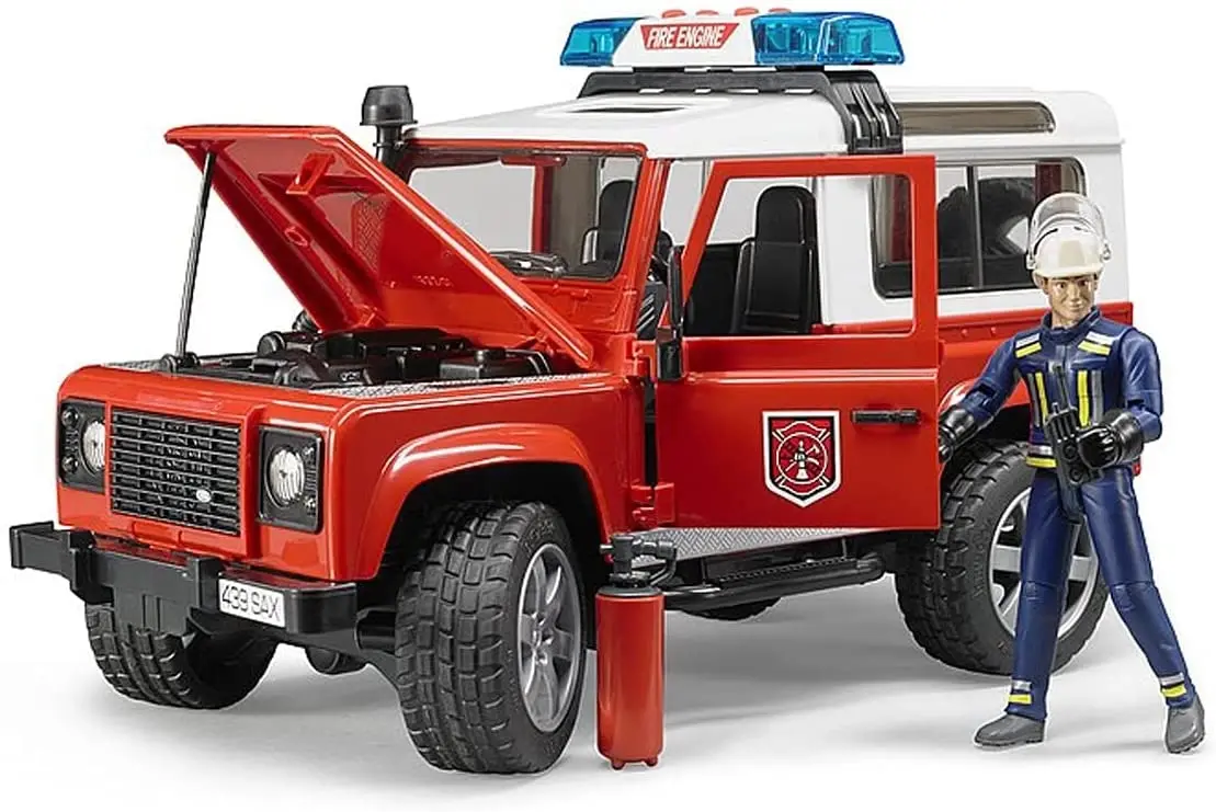 Bruder - Land Rover Fire Department Vehicle With Fireman