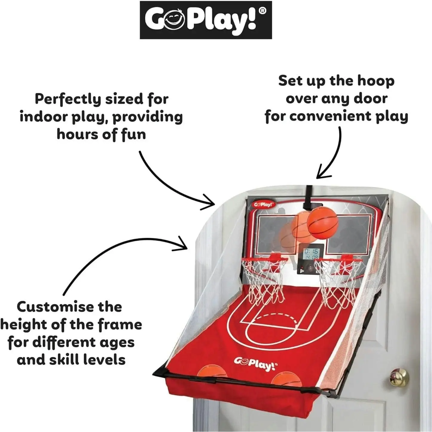 Play Go! - Over The Door 2 Shot Basketball