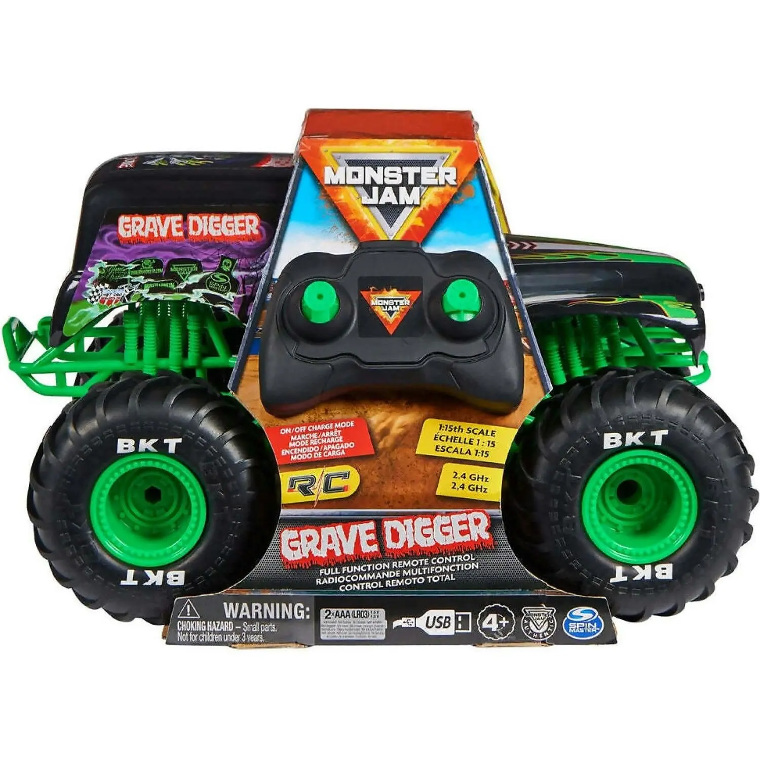 Monster Jam Rc 1:15 Scale Grave Digger Refresh