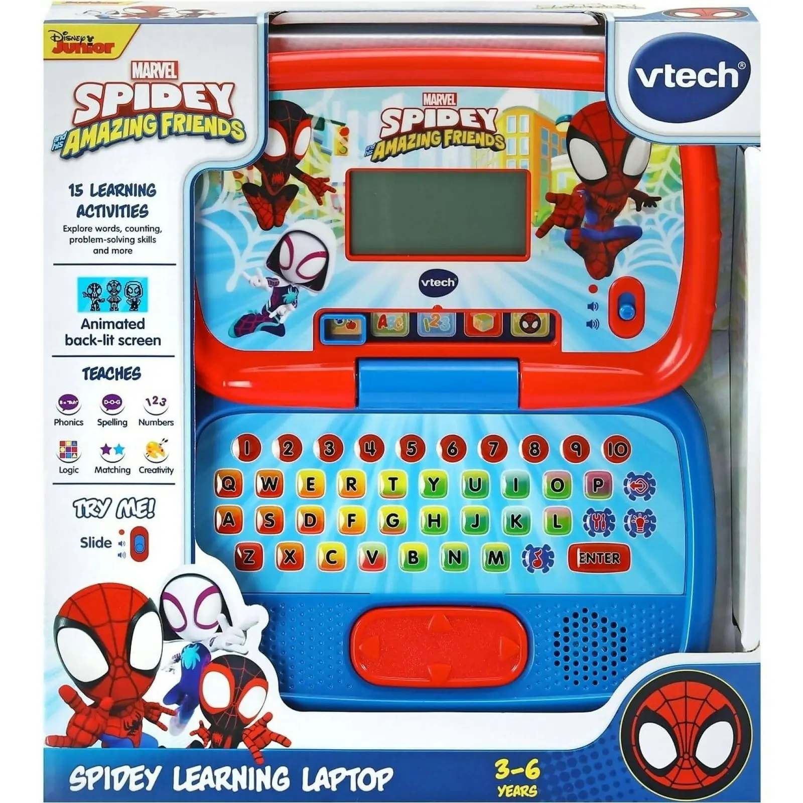 VTech - Spidey And His Amazing Friends Spidey Learning Laptop