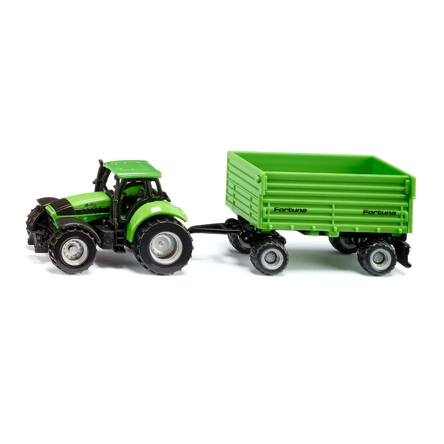 Siku - Deutz-Fahr With Fortuna 2-axle 4 Wheel Trailer