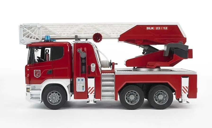 Bruder - 1/16 Scania R-series Fire Engine With Slewing Ladder And Water Pump