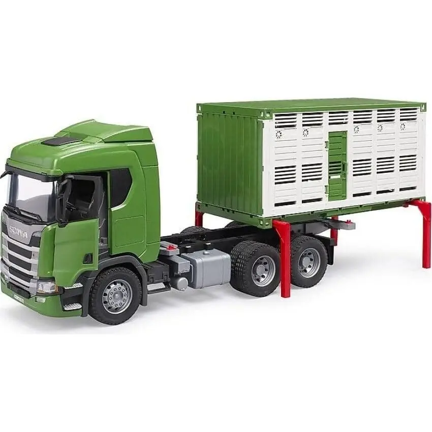 Bruder - Scania Super 560r Cattle Transportation Truck With 1 Cattle