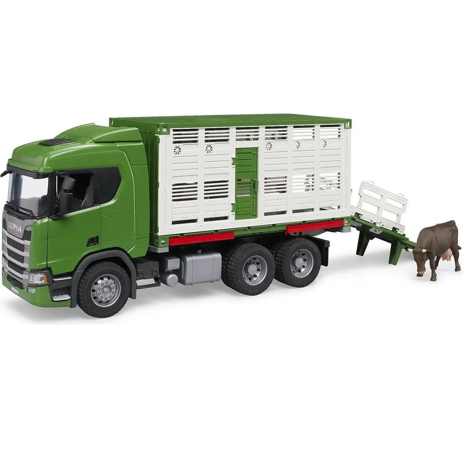 Bruder - Scania Super 560r Cattle Transportation Truck With 1 Cattle