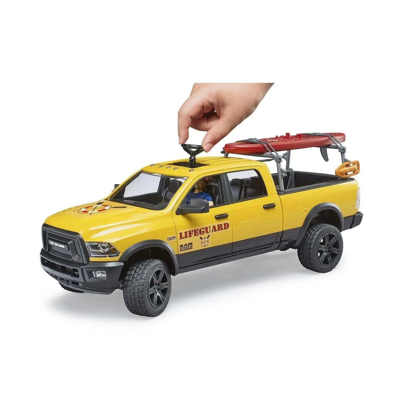 Bruder - Ram Power Wagon RAM 2500 With Lifeguard Figure Paddle Board 1:16 Scale