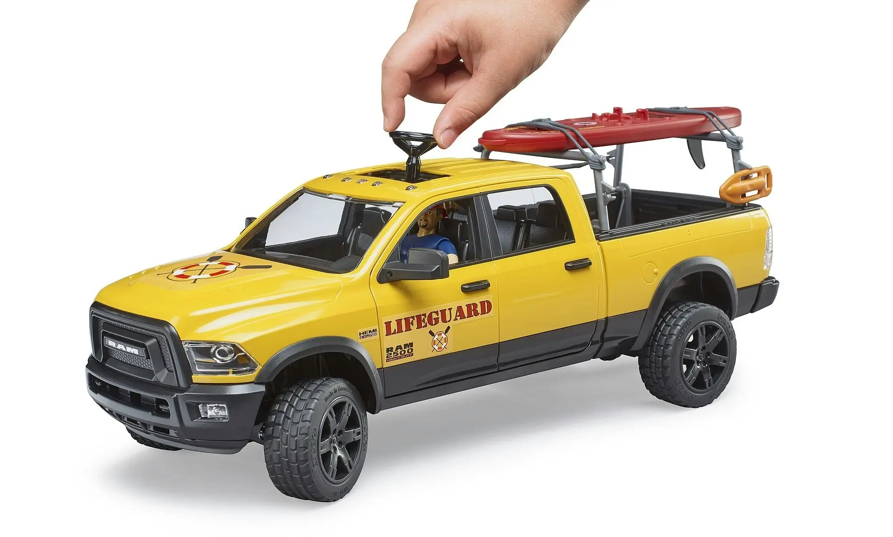 Bruder - Ram Power Wagon RAM 2500 With Lifeguard Figure Paddle Board 1:16 Scale